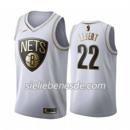 Herren NBA Brooklyn Nets Trikot Caris LeVert 22 Nike 2019-2020 Weiß Golden Edition Swingman